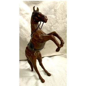 Leather horse made in Rome Italy